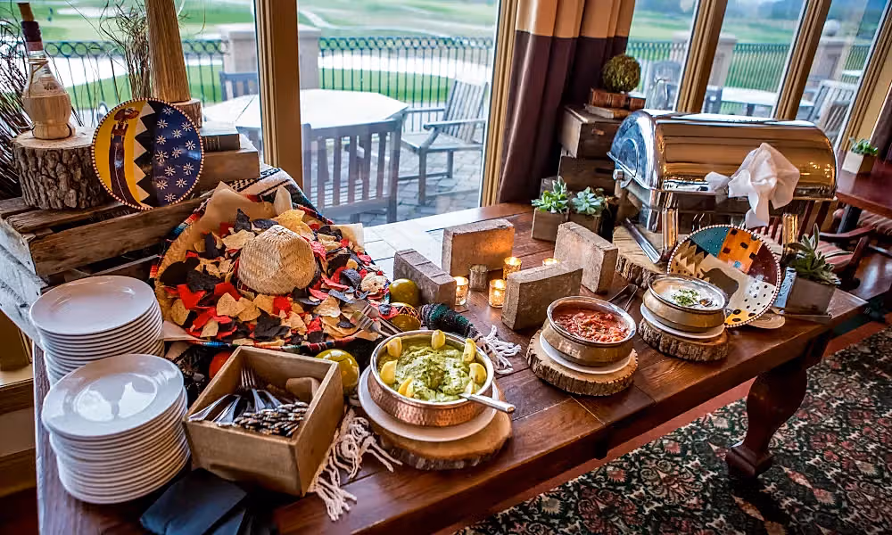 Chips and dip buffet