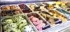 Array of gelato flavors.